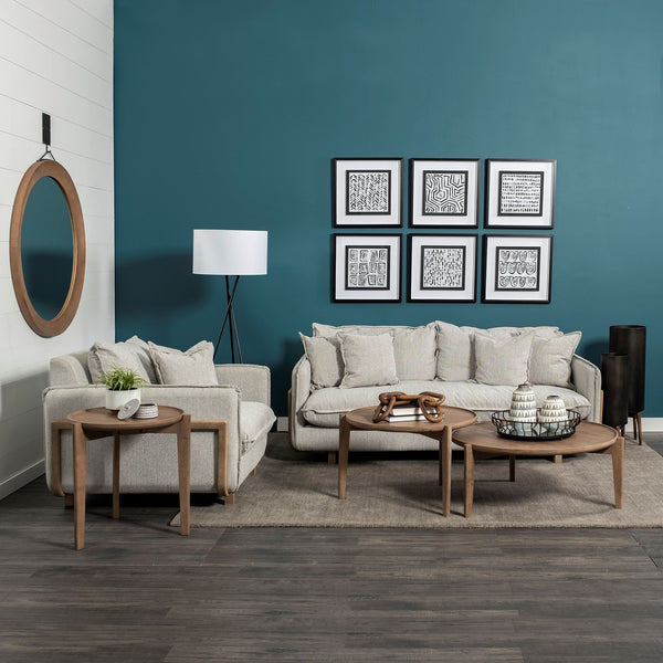 Reveal Round Mid Century Accent Table