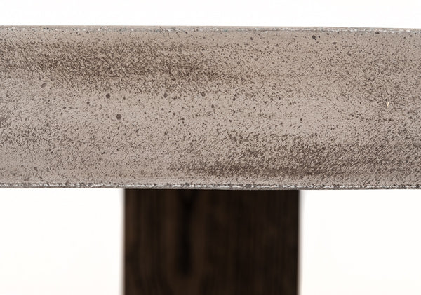 Bundy Concrete & Acacia Dining Table - Rustic Edge