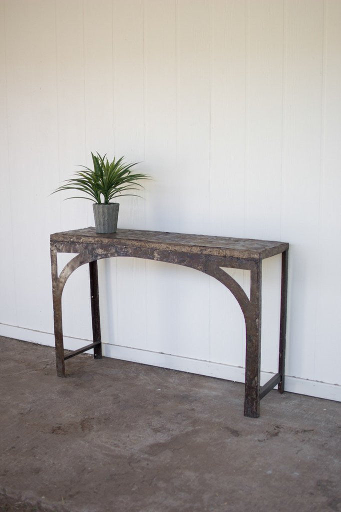 Kalalou Rustic Recycled Iron Console Table NGN1186