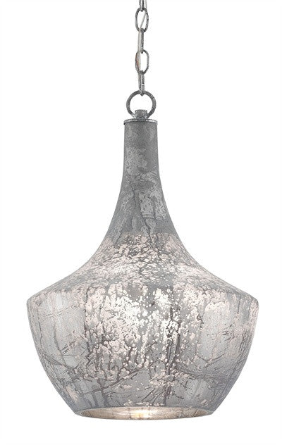 Segreto Pendant Mercury Glass finished in Antique Silver 9000-0124