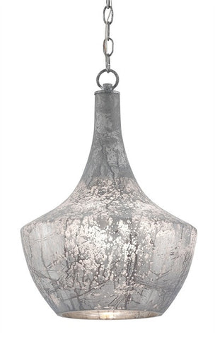 Segreto Pendant Mercury Glass finished in Antique Silver 9000-0124