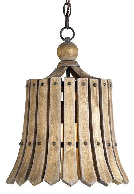 Fruiter Wood Slat Pendant Light 9088 - Currey & Co.