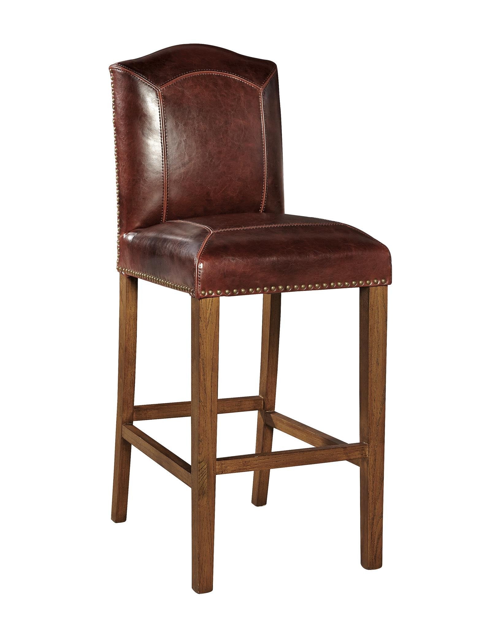 Newton Leather Bar Stool