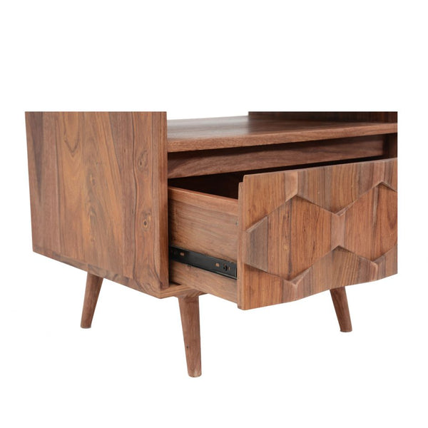 Orianne Mid Century Sheesham Wood Nightstand