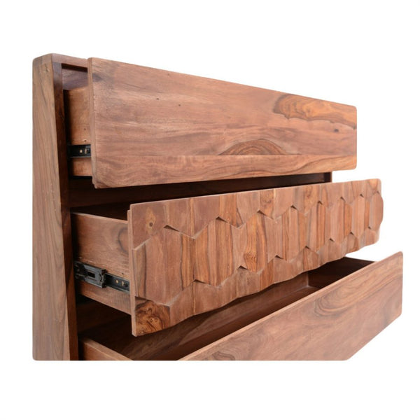 Orianne Mid Century Sheesham Wood 3 Drawer Dresser