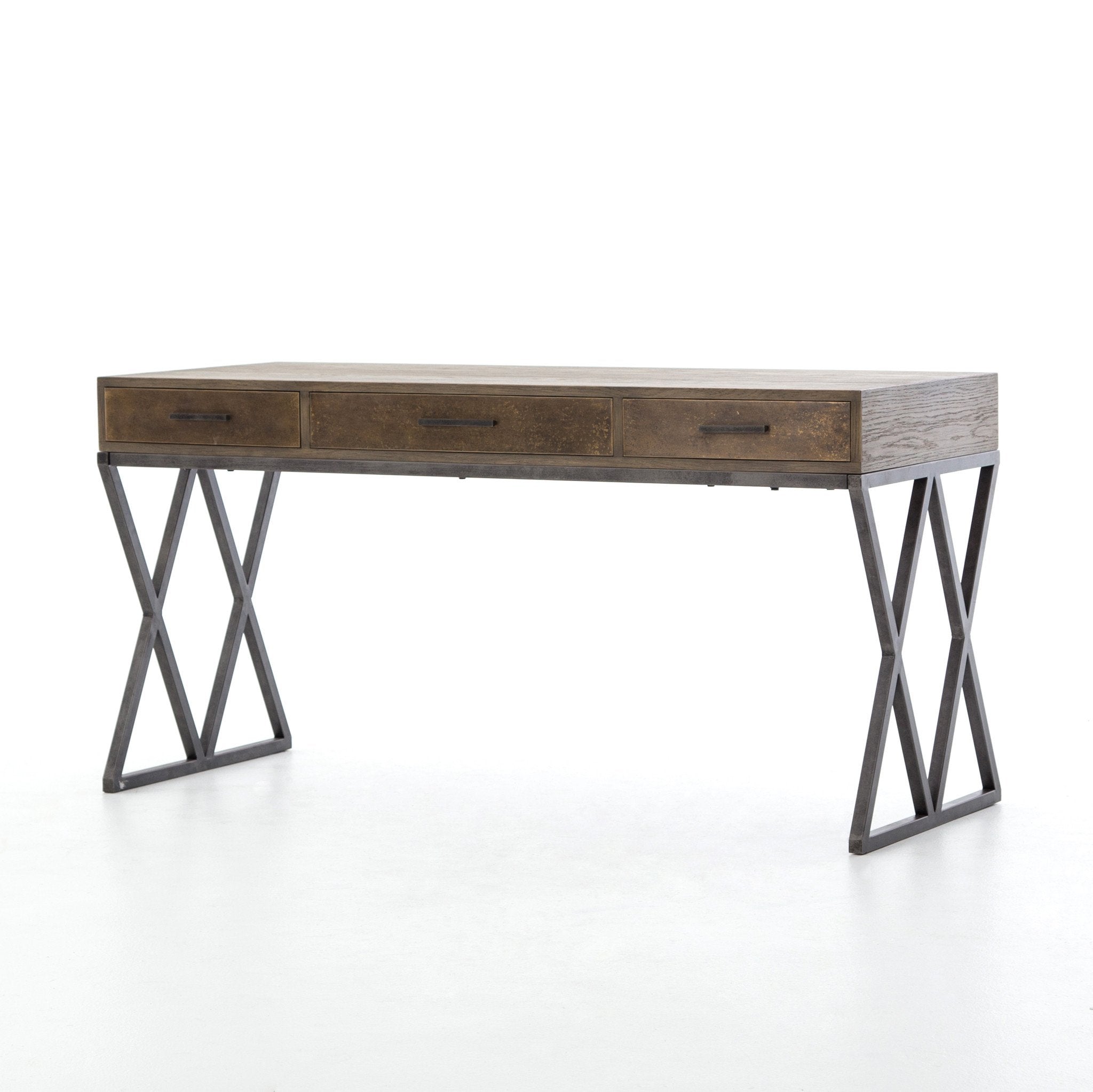 Rush 59" Industrial Desk - Rustic Edge