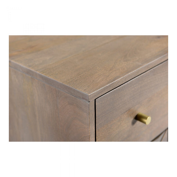 Collette Modern Art Deco Inspired 3 Drawer Dresser - Rustic Edge