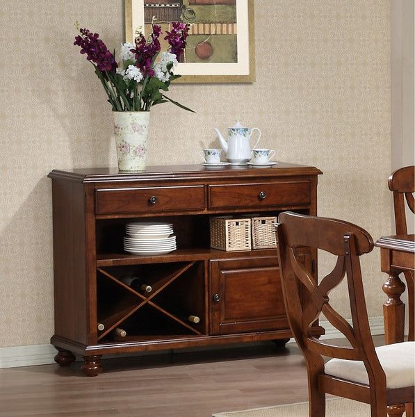 Shrew Farmhouse Collection Antique White/Chestnut Table/Dining Set