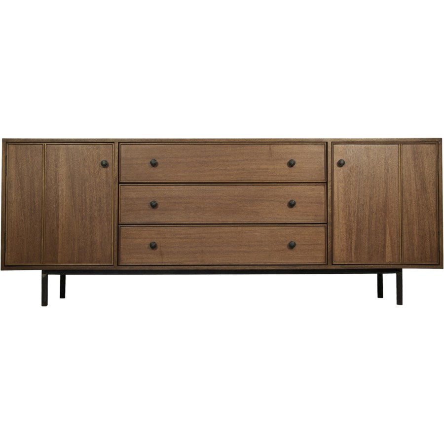 Michigan 84" Mid Century Sideboard Walnut - Dark Walnut