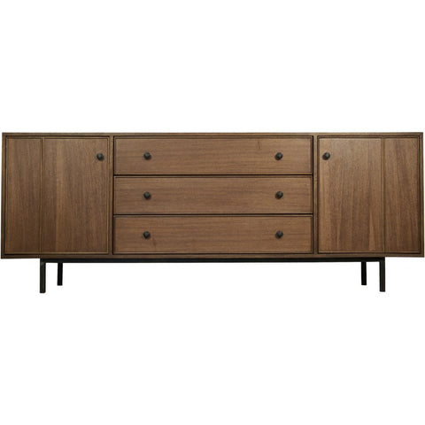 Michigan 84" Mid Century Sideboard Walnut - Dark Walnut
