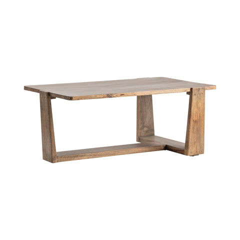 Elie Tri Leg Minimalist Coffee Table - Rustic Edge