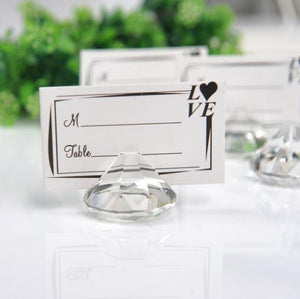 Diamond Shaped Place Card Holder Wedding Set of 4 Rustic Edge