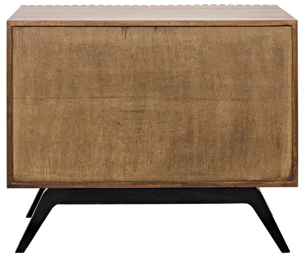 Chandler Single Sideboard w/ Metal Base - Rustic Edge