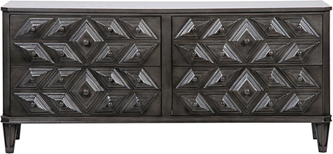 Henning 4 Drawer Dresser, Black - rustic Edge