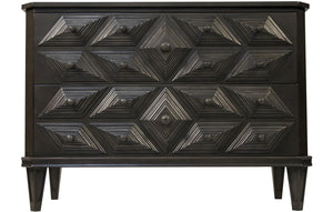 Henning 2 Drawer Dresser - Black - Rustic Edge