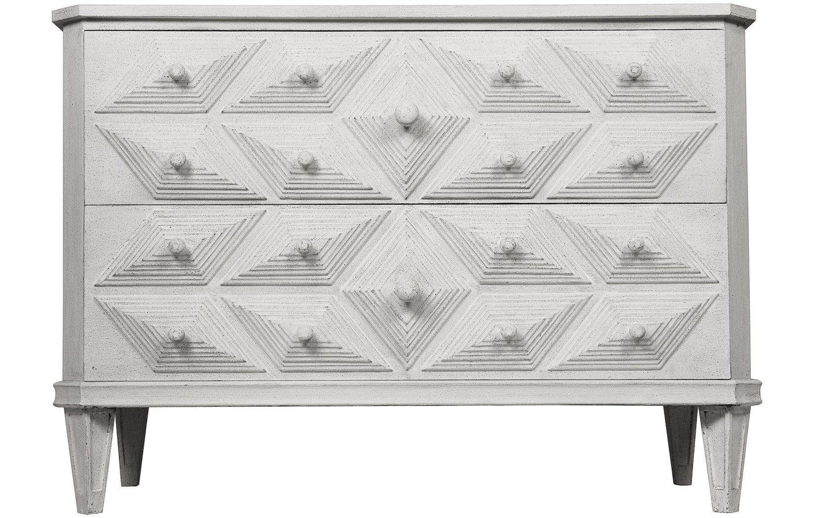 Henning 2 Drawer White Weathered Dresser – Rustic Edge