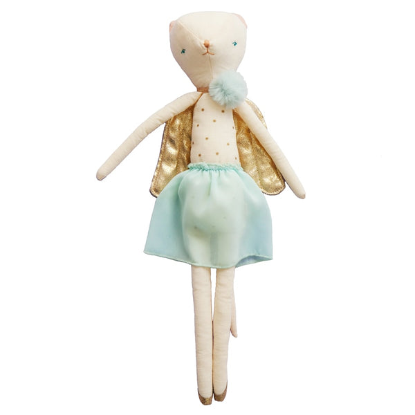 Handmade Linen Plush Kitty Cat Little Fairy Plush Doll Toy