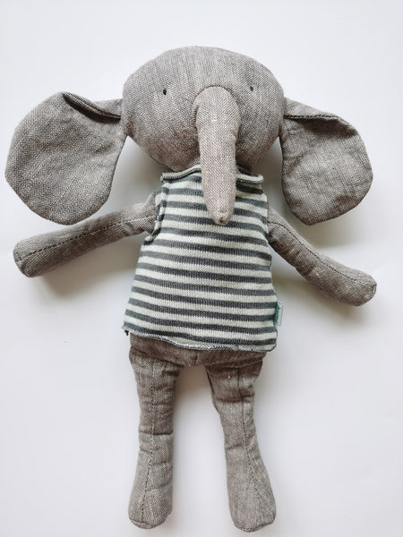 Handmade Linen Plush Toy Jungle Animals Monkey Lion Elephant