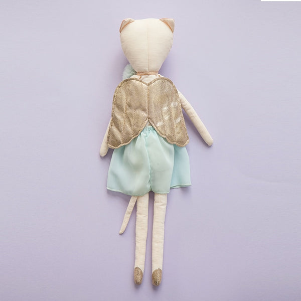 Handmade Linen Plush Kitty Cat Little Fairy Plush Doll Toy