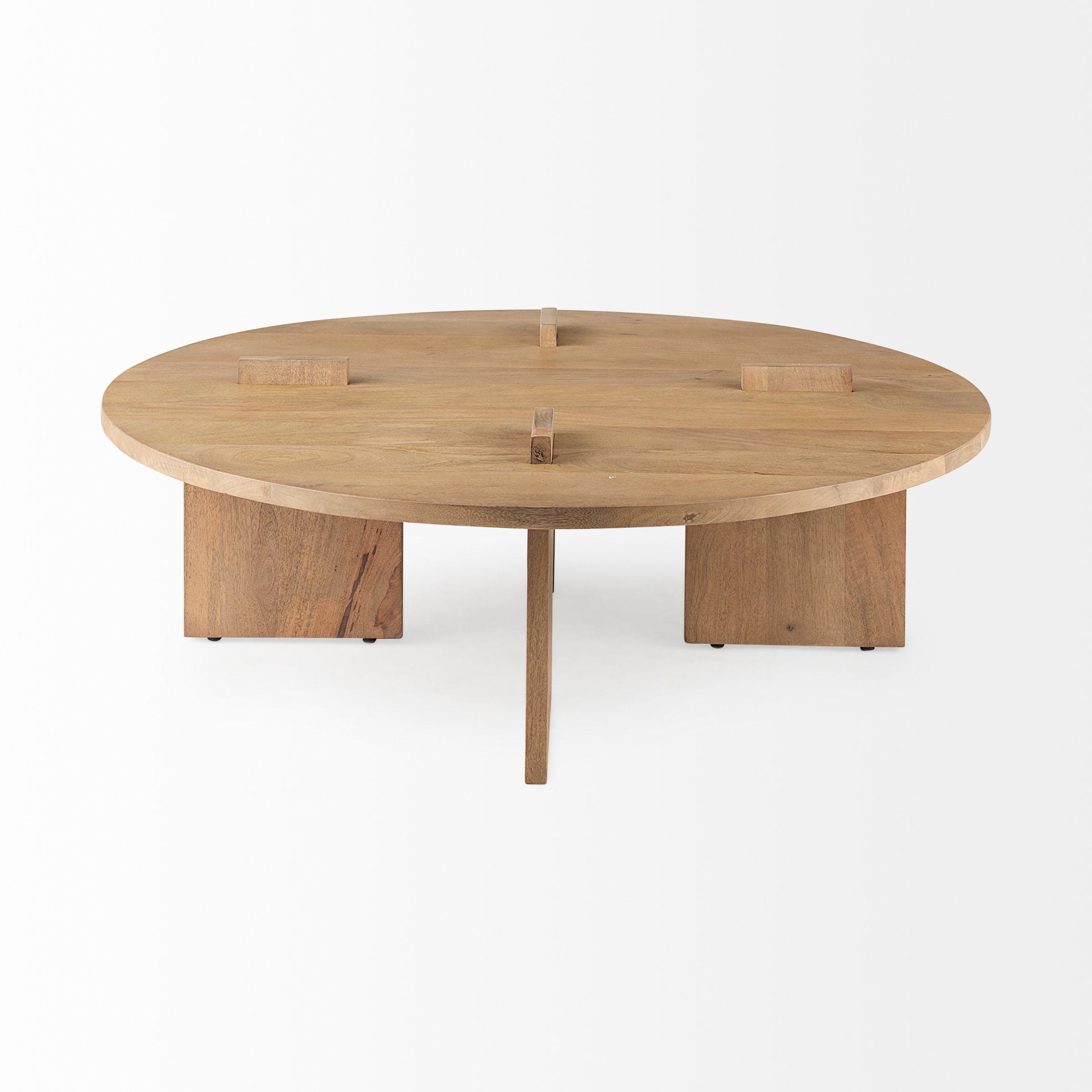 Ivey 48" Minimalist Wood Round Coffee Table