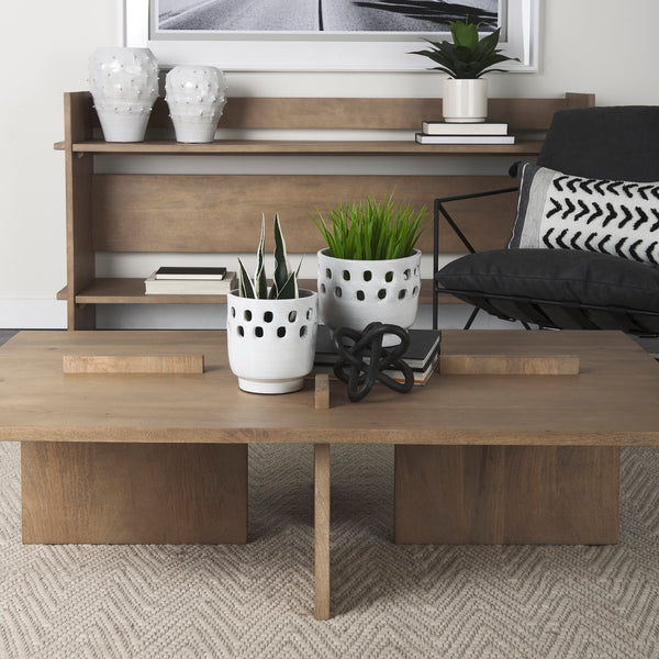 Ivey Wood 56" Rectangle Minimalist Coffee Table