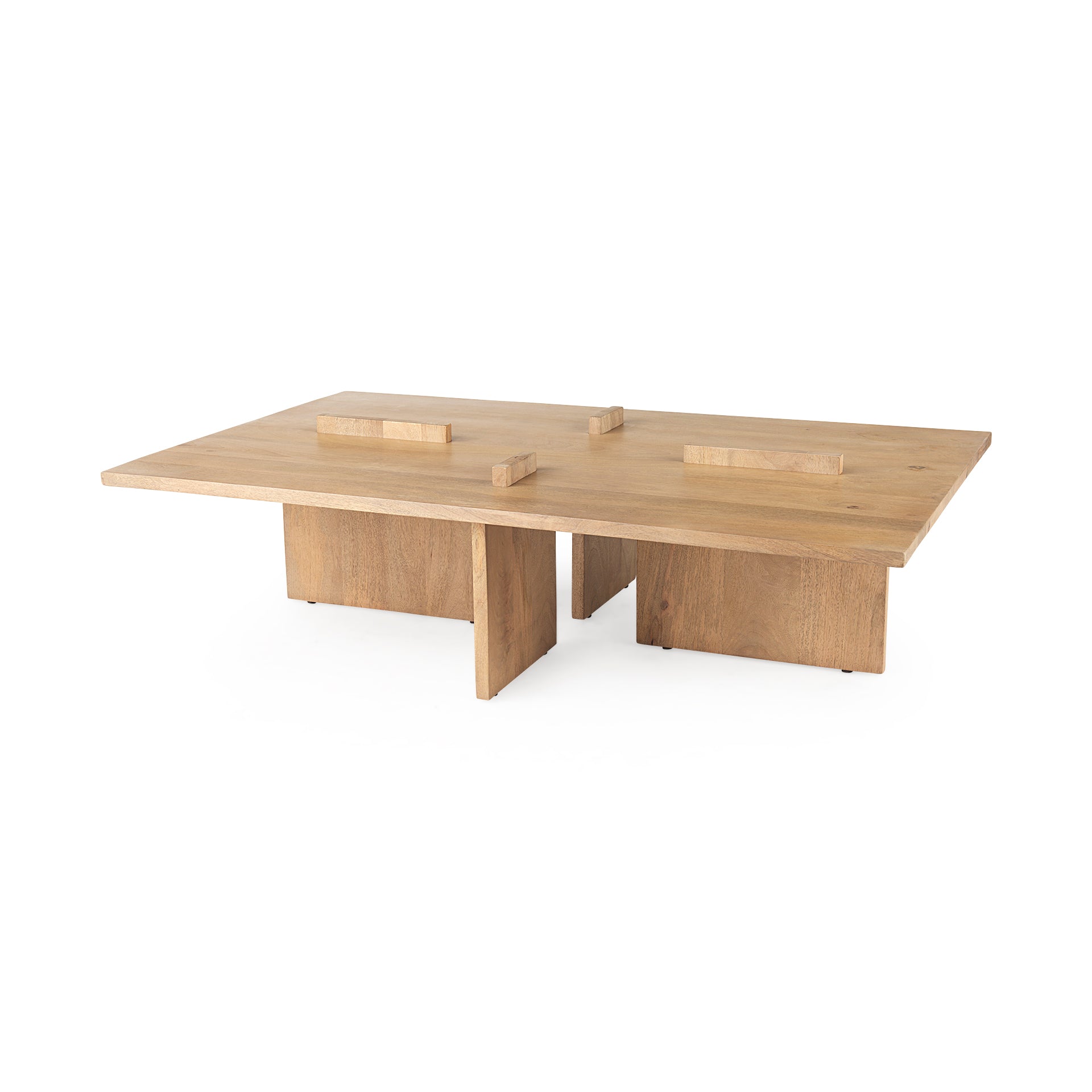 Ivey Wood 56" Rectangle Minimalist Coffee Table