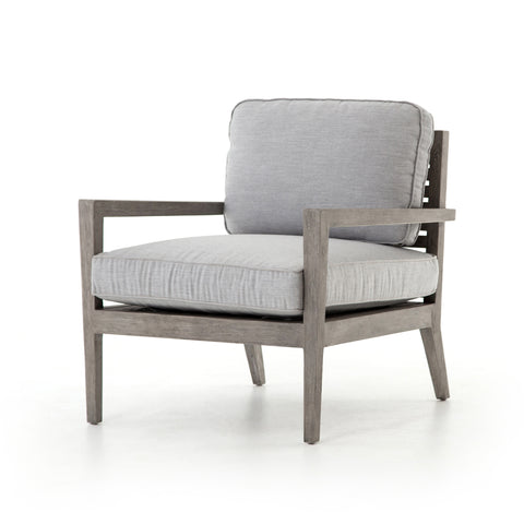 Louis Outdoor Teak Chair - Weathered Grey