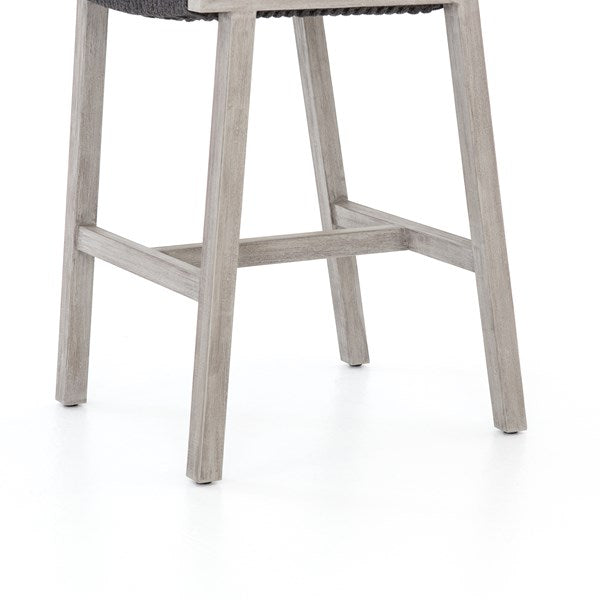 Leonardo Outdoor Teak Barstool - Weathered Grey