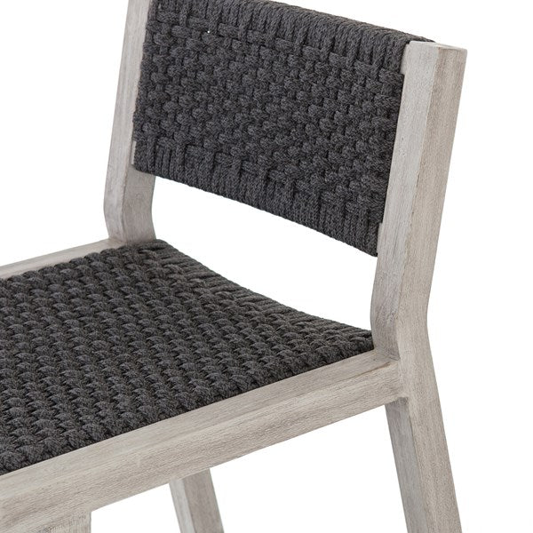 Leonardo Outdoor Teak Barstool - Weathered Grey