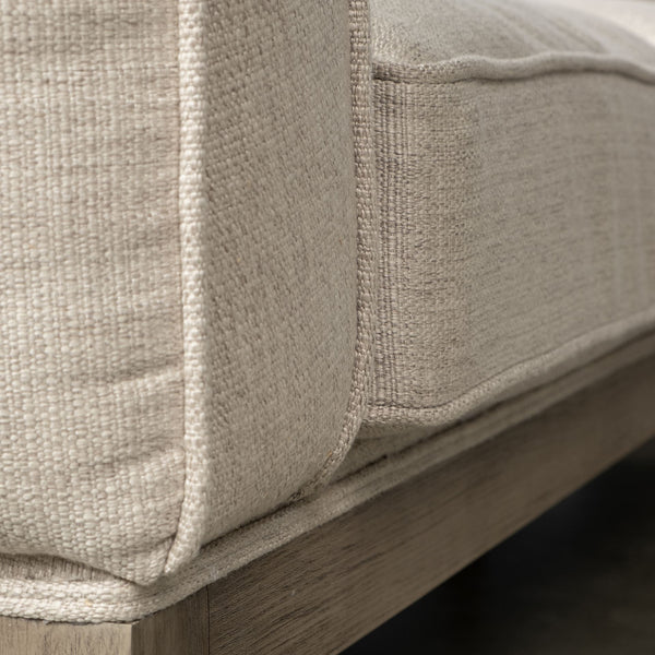 Landin Modern Mid-Century Beige Fabric Sectional Sofa - Rustic Edge