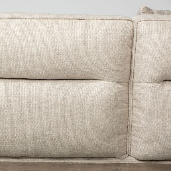 Landin Modern Mid-Century Beige Fabric Sectional Sofa - Rustic Edge