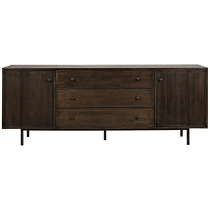 Michigan 84" Mid Century Sideboard Walnut - Dark Ebony