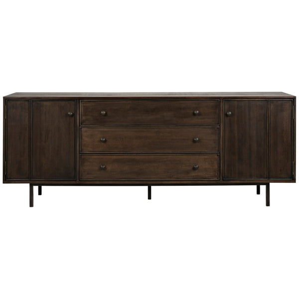 Michigan 84" Mid Century Sideboard Walnut - Dark Ebony
