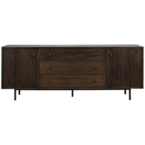 Michigan 84" Mid Century Sideboard Walnut - Dark Ebony