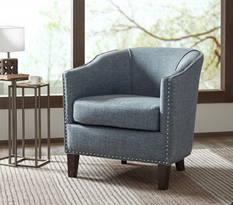 Monte Barrel Arm Chair - Slate Blue