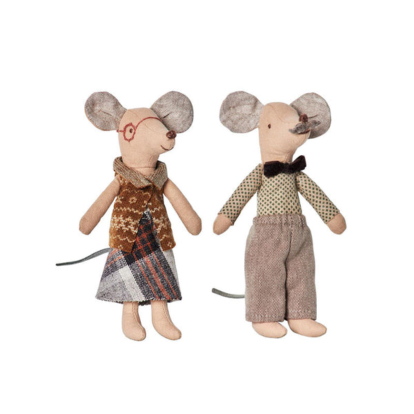 Handmade Linen Mouse Linen Rag Doll Whole Mice Family