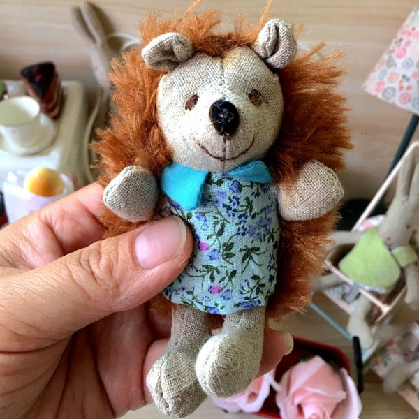 Handmade Linen Mouse Linen Rag Doll Whole Mice Family