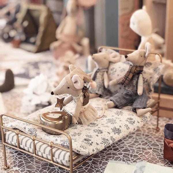 Handmade Linen Mouse Linen Rag Doll Whole Mice Family