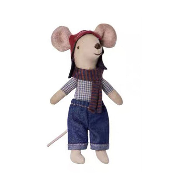 Handmade Linen Mouse Linen Rag Doll Whole Mice Family
