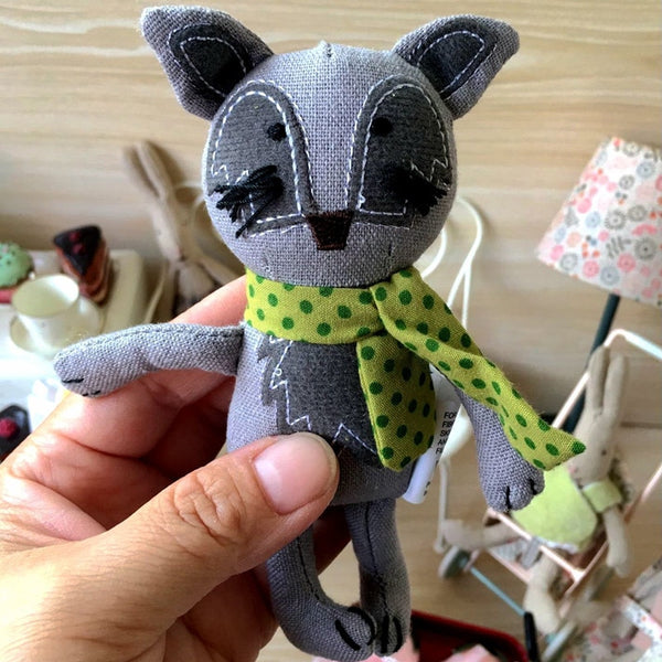 Handmade Linen Mouse Linen Rag Doll Whole Mice Family