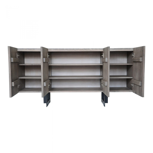 Tibo Small Contemporary Industrial Sideboard - Rustic Edge