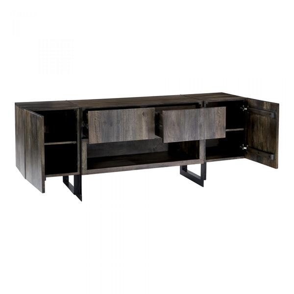 Tibo Contemporary Media Cabinet - Rustic Edge