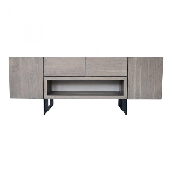 Tibo Contemporary Media Cabinet - Rustic Edge