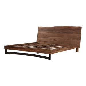 Tebar Live Edge Acacia Wood Bed - King - Rustic Edge