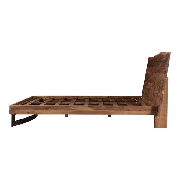 Tebar Live Edge Acacia Wood Bed - King - Rustic Edge