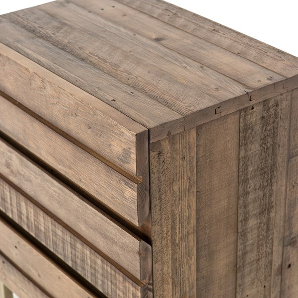 Timbu Reclaimed Nightstand with Brass Base