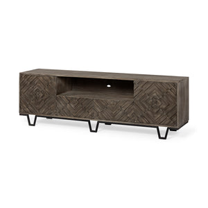 Warren Wood and Metal TV Stand Media Console with Storage - Rustic Edge