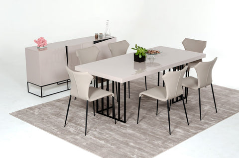 Modrest Hope Modern Grey Gloss Dining Set by VIG Furniture