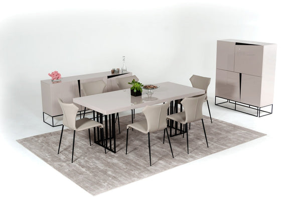Modrest Hope Modern Grey Gloss Dining Set by VIG Furniture