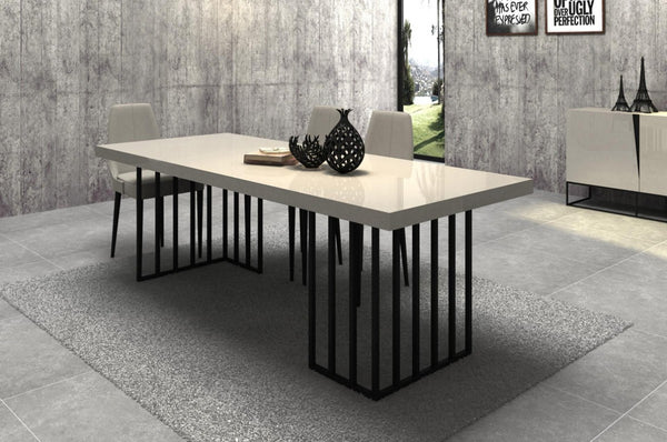 Modrest Hope Modern Grey Gloss Dining Set by VIG Furniture